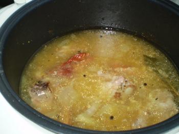 Суп с копчеными ребрышками