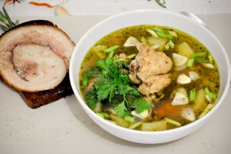 Суп гречневый на курином бульоне